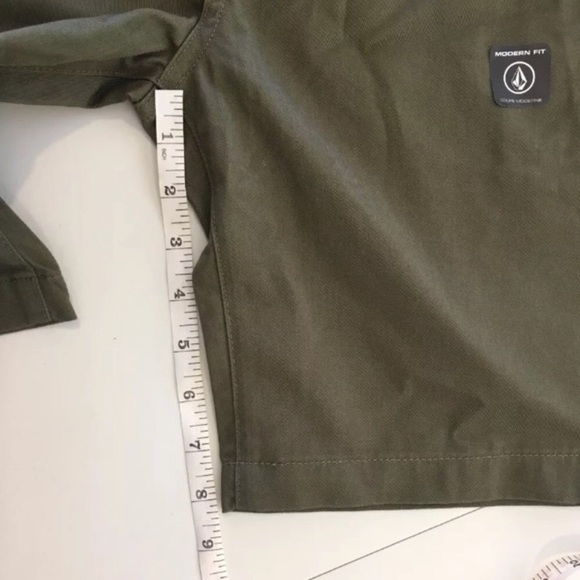 Volcom modern fit shorts waist 28 olive khaki - Picture 4 of 7